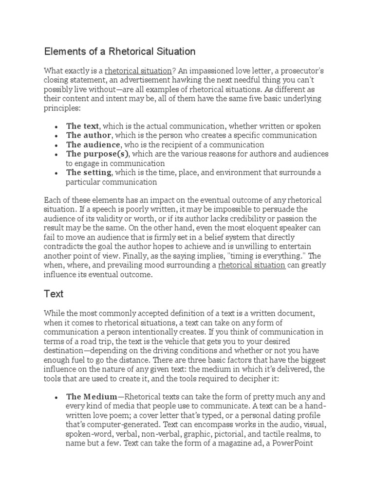 Rhetorical Situation Pdf : Visual and Spatial Rhetoric: Analyzing ...