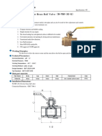 1 L Lever Brass Ball Valve W-FBV-3C-G