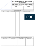 Project Costing & Quantity Survey Process