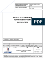 Method Statement of Rotating Equipment Installation