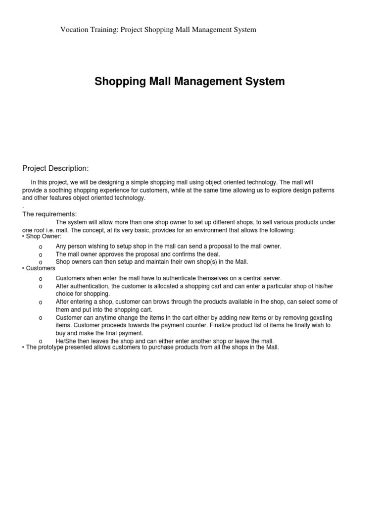 Online Shopping Mall Case Study Retail Use Case