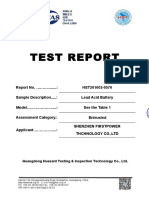 Lead Acid Battery Test Report Analysis