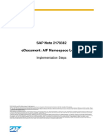 Sap Note 2178382 Edocument: Aif Namespace Locked: Implementation Steps