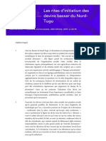 Stéphan Dugast - Les Rites D'initiation Des Devins Bassar Du Nord-Togo