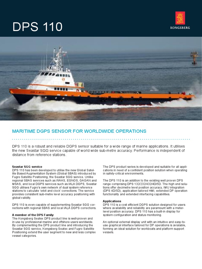 Maritime Dgps Sensor For Worldwide Operations: Seastar SGG Service ...