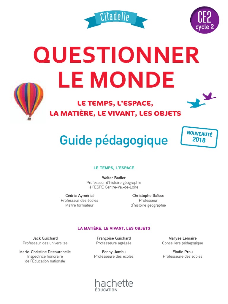 Histoire-Géographie CM1 - Collection Citadelle - Guide pédagogique - Ed.  2016 | Hachette Éducation - Enseignants