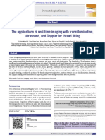 The Applications of Real-Time Imaging With Transillumination, Ultrasound, and Doppler For Thread Lifting