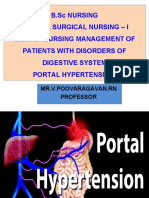 B.SC Nursing Medical Surgical Nursing - I Unit: Iv - Nursing Management of Patients With Disorders of Digestive System Portal Hypertension