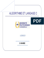 CM - Algorithme Et Langage C UPB