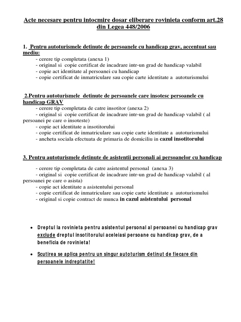 Cerere Rovinieta Handicap | PDF