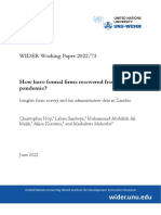 How Have Formal Firms Recovered From The Pandemic?