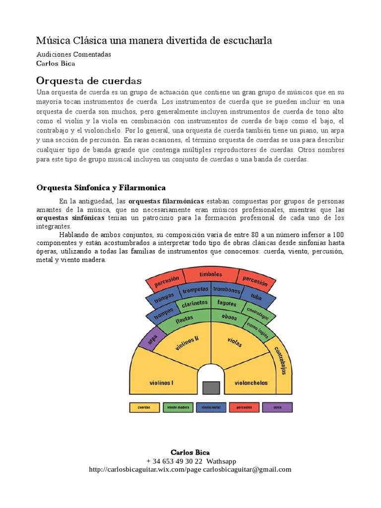 Orquesta | PDF | Instrumentos musicales | Orquestas