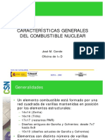 Características generales del combustible nuclear