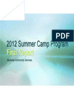 PRESENTATION - 2012 Summer Camp Program Final Report