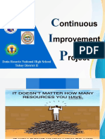 Ontinuous Mprovement Roject: Doña Rosario National High School Tubay District II
