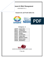 Investment & Risk Management: Emami Ltd. and Nestle India LTD