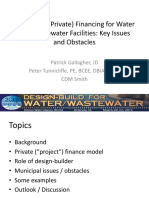 Contractor (Private) Financing For Water and Wastewater Facilities: Key Issues and Obstacles