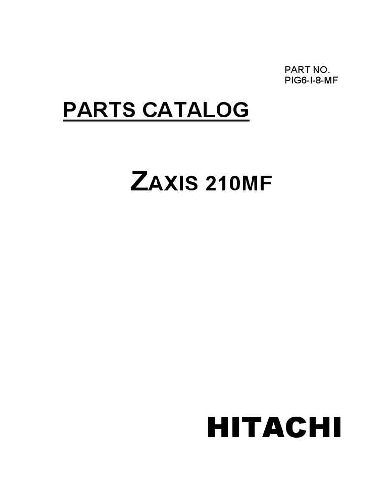 Part Book ZX210Mf Basic | PDF