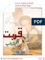 Qurbat Novel Complete by Zainab