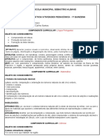 Sequencia Didática 1 Quinzena 4º Ano 2022