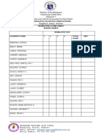 Formative Score Sheet