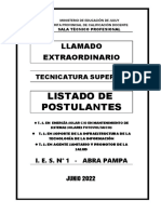 LLAMADO EXTRAORDINARIO - IES 1 - JUNIO 2022
