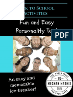 BacktoSchoolActivitiesFunFastPersonalityTest 1