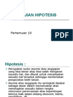 PENGUJIAN HIPOTESIS STATISTIK