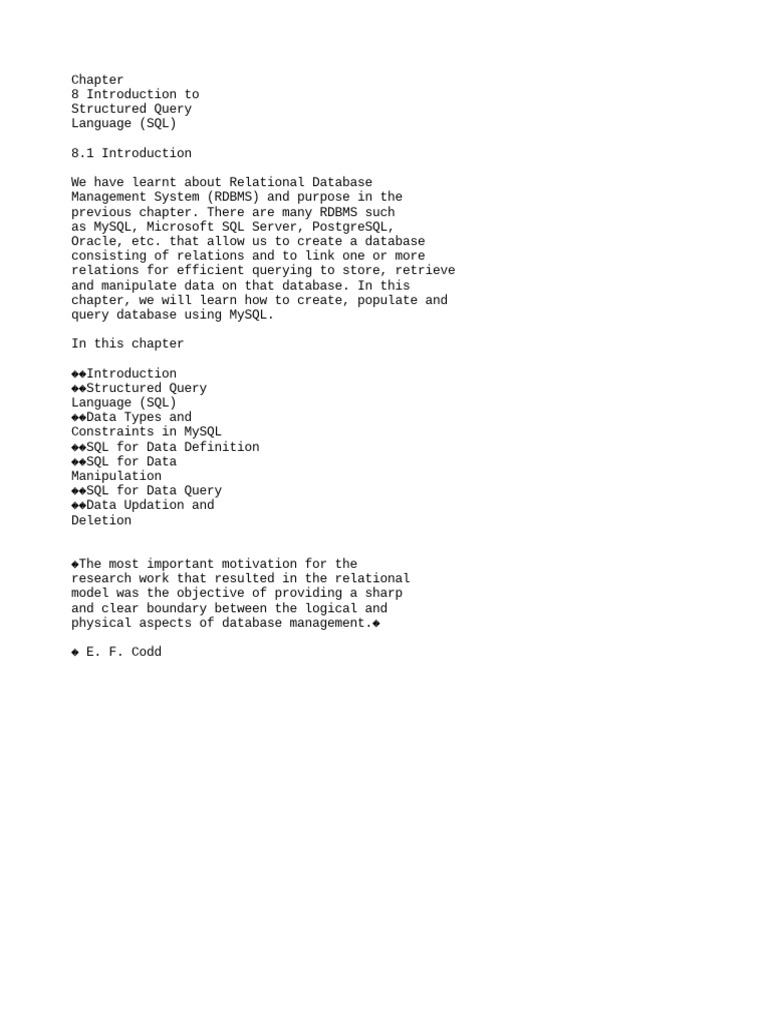 Introduction to SQL with MySQL Basics | PDF | Databases | Relational ...