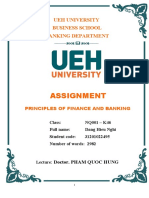 Assignment: Ueh University Business School Banking Department