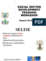 Social Sector Development Training-Workshop: August 26-28, 2020