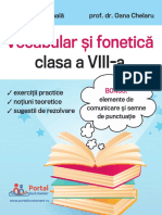 Vocabular si fonetica pentru clasa a VIII-a