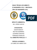 Impacto ambiental de la producción y manejo de agua