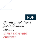 Payment Solutions For Individual Clients.: Swiss Ways and Customs