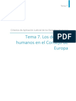 Tema 7. Los Derechos Humanos en El Consejo de Europa