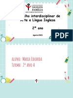 2º Ano - Trabalho Interdisciplinar de Arte e Língua Inglesa - Modelo para Download