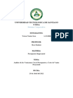 Análisis de Las Variaciones Con El Presupuesto Yeison Sosa