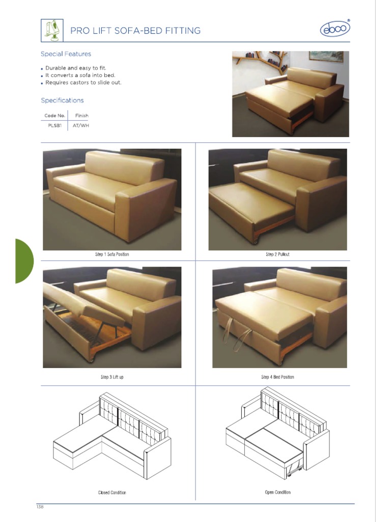 Prolift Sofa Bed Fittings PDF