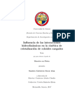 Influencia de Las Interacciones Hidrodin Amicas en La Cin Etica de Cristalizaci On de Coloides Cargados