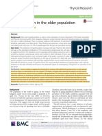 Hypothyroidism in The Older Population: Review Open Access