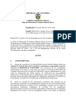 Auto Sala de Seleccion 15 de Diciembre de 2021 Notificado 19 de Enero de 2022