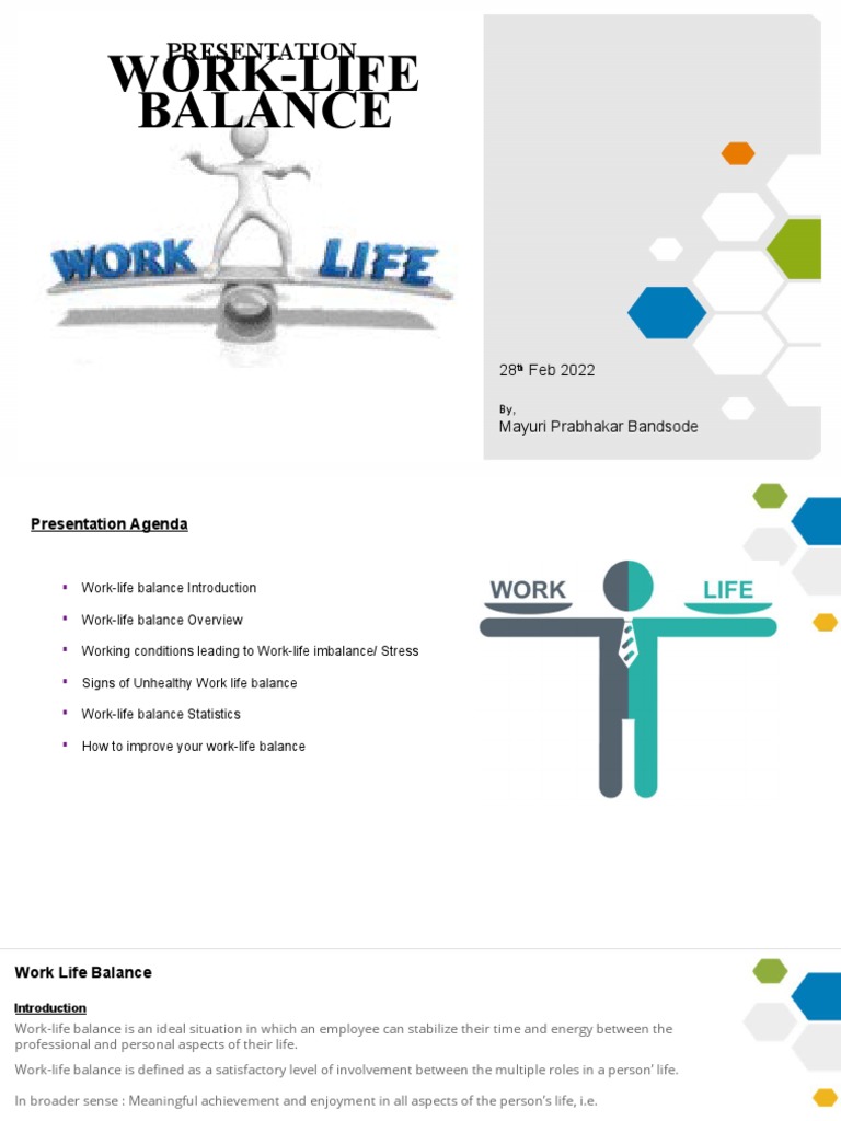 Work-Life Balance Strategies Presentation | PDF | Occupational Burnout ...