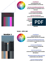 Análise das cores em 6 imagens
