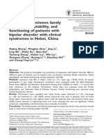 Associations Between Family Cohesion, Adaptability, and Functioning of Patients With Bipolar Disorder With Clinical Syndromes in Hebei, China
