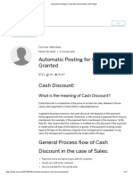 Automatic Posting For Cash Discount Granted - SAP Blogs
