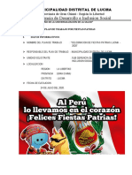 Plan de Trabajo Por Fiestas Patrias