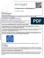 Qualitative Research in Organizations and Management: An International Journal