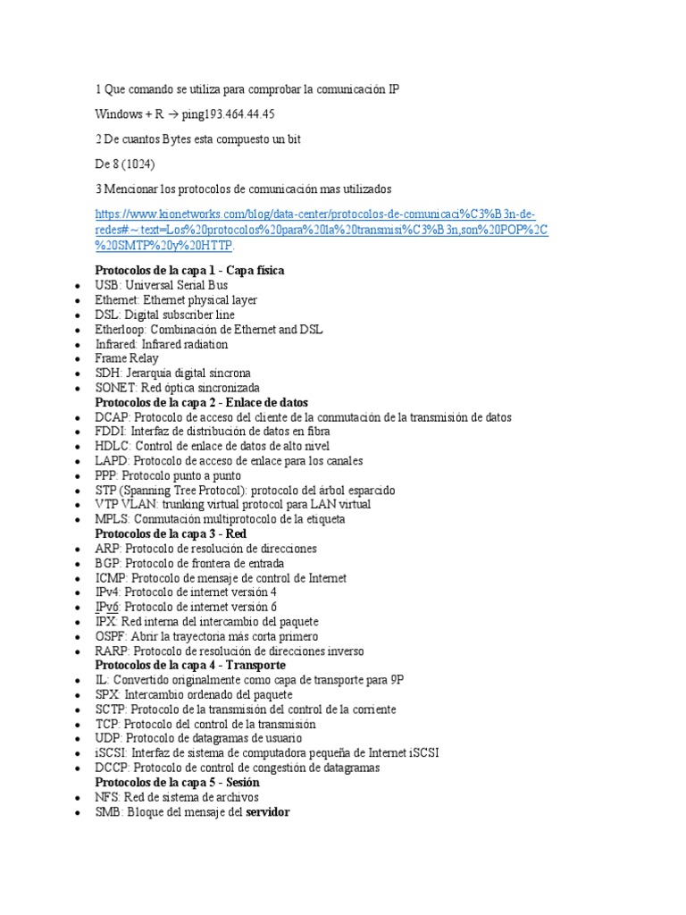 EXAMEN | PDF | Protocolos de internet | Transport Layer Security