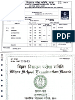 Bihar School Examination Board, Patna: Teath Faugy Ttat, 2011 (Atf S) Secondary School Examination, 2011 (Annual)