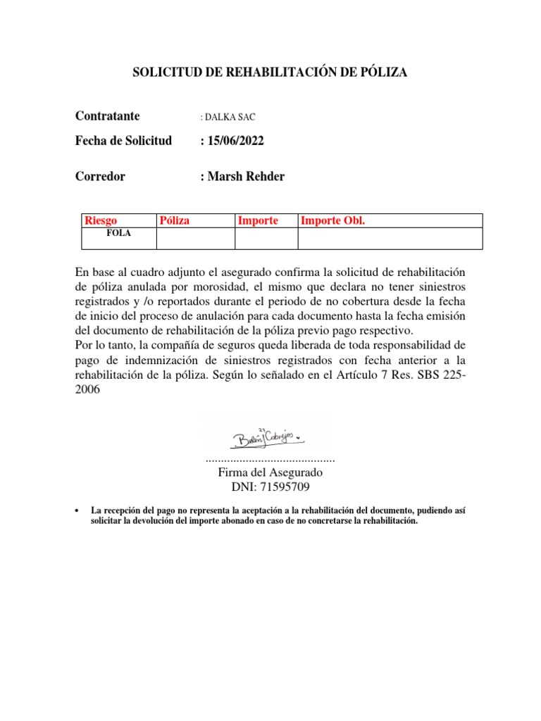 Modelo Carta No Siniestro (1)  PDF